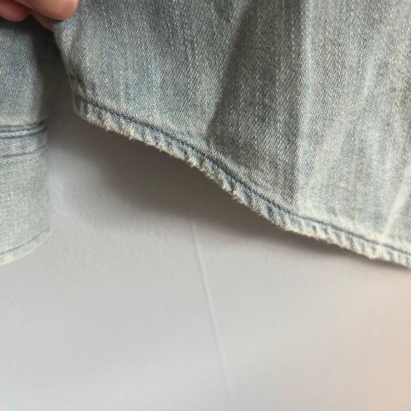 Adriano Goldschmied Chambray Denim Jean Button up Top Sz Small - Picture 6 of 7